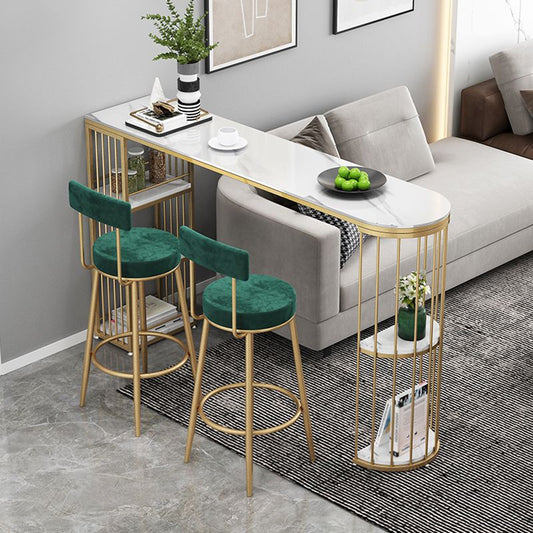 Nordic Glam Sintered Stone Table Dining Bar Counter Table for Home Clearhalo 'Bar Furniture' 'Bar Tables' 'bar_tables' 'Furniture' 'furniture_bar_tables' 'Kitchen & Dining Furniture' 1200x1200_7ac2c311-a00b-4afb-a359-b47e97c9e59c