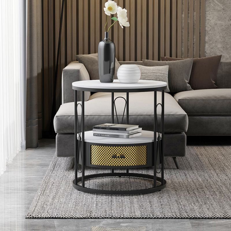 Modernistischer Metallrahmen 1-DRAWER RUND RUND LIVIS ROOM BEIDE