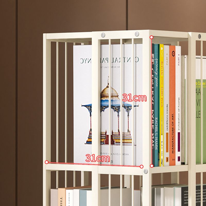 Bookcase di libreria in metallo moderno standard chiuso in brunish