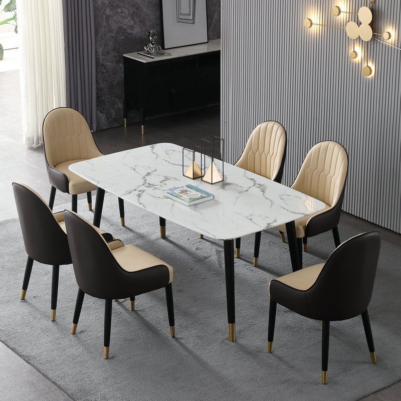 1/2/4/5/7 Pieces Modern Dining Room Set with Rectangle Table Dining Set Clearhalo 'Dining Room Sets' 'Dining Tables & Seating' 'dining_room_set' 'furn' 'furn_dining_room_set' 'Furniture' 'furniture_dining_room_set' 'Kitchen & Dining Furniture' 'kitchen&dining_furn' 'kitchen' 1200x1200_7ac41d6d-3938-4a96-aba2-3261b13dba66