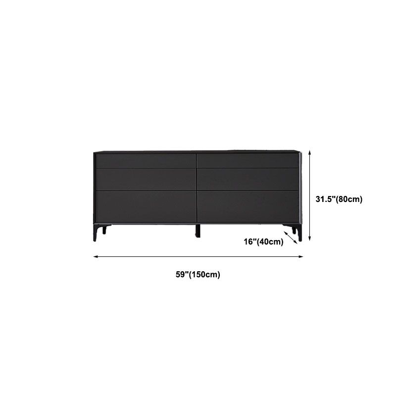 Black Buffet Sideboard Sintered Stone Top Server with Door and Drawer Clearhalo 'buffet_sideboard' 'Buffets & Sideboards' 'furn' 'furn_buffet_sideboard' 'Furniture' 'Kitchen & Dining Furniture' 1200x1200_7ac50773-65bb-4d61-83a6-0b1cb0fc1eca