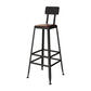 Industrial Black Base Counter Stool Iron Footrest Counter & Bar Stool
