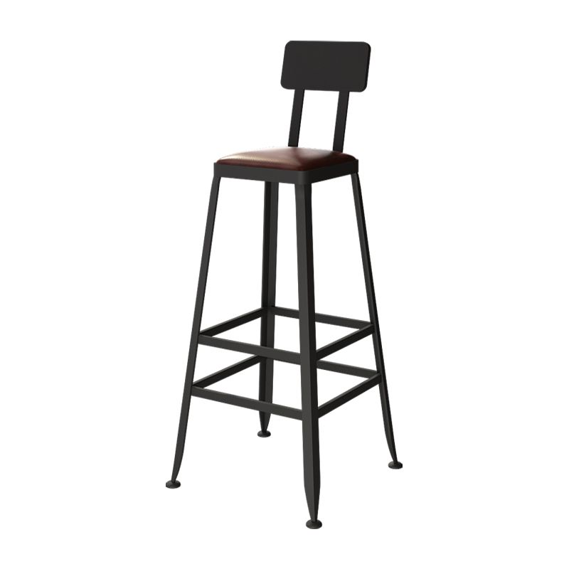 Industrial Black Base Counter Stool Iron Footrest Counter & Bar Stool