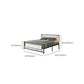 Modern Metal Open-Frame Bed Mattress Included Standard Bed with Custom Gold Legs