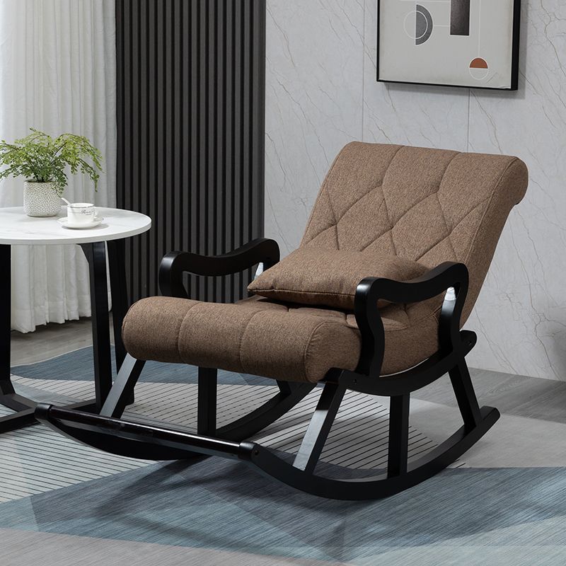 Chaise à bascule moderne du milieu du siècle allongé avec chaise de culbuteur à coussin 26,4 "x 49,2" x 33,9 "