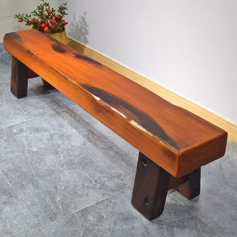 Traditional Dining Bench, Solid Wood Bench with Trestle Legs Clearhalo 'Benches' 'Chairs & Seating' 'furn' 'furn_benches' 'Furniture' 'Living Room Furniture' 1200x1200_7ac92b1f-409f-4366-9781-ffa63abcf97c