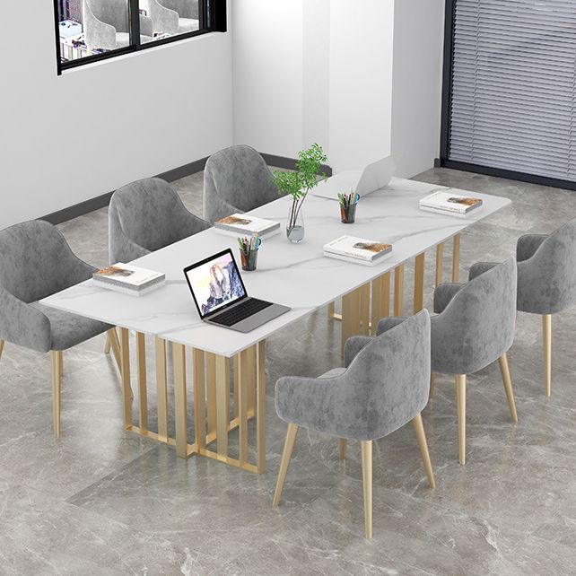 Rectangle Meeting Table Industrial Style Office Desk with Seld Base Clearhalo 'furn' 'furn_office_desk' 'Furniture' 'furniture_office_desk' 'Office Desks' 'Office Furniture' 'office_desk' 1200x1200_7accbb25-4337-496e-ae02-ae5b6dcf09fa