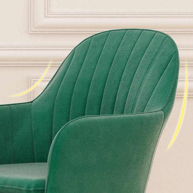 Scandinavian Dining Arm Chair Solid Back Chair with Metal Legs for Home Use Clearhalo ' kitchen&dining_furn' 'Dining Chairs' 'Dining Tables & Seating' 'dining_chair' 'furn' 'furn_dining_chair' 'Furniture' 'furniture_dining_chair' 'Kitchen & Dining Furniture' 'kitchen' 1200x1200_7acd5fbc-54d4-4fc1-9eb7-4df54b405203