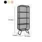Contemporary Shelf Closed Back Metal Shelves Included Bookcase