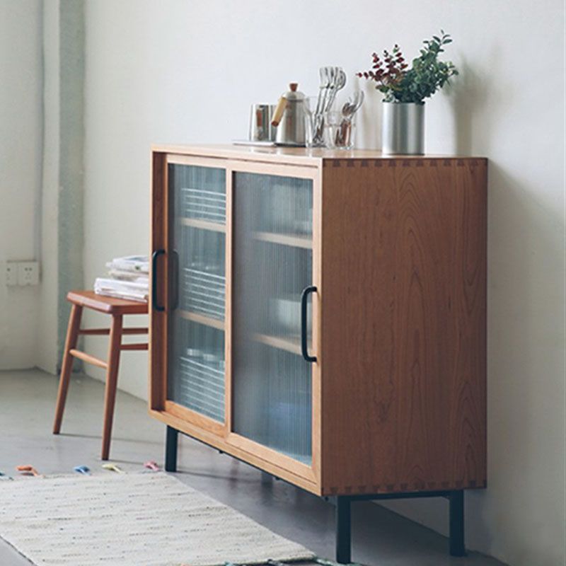 Scheda laterale in legno moderno minimalista casa rettangolare rettangolare con porta