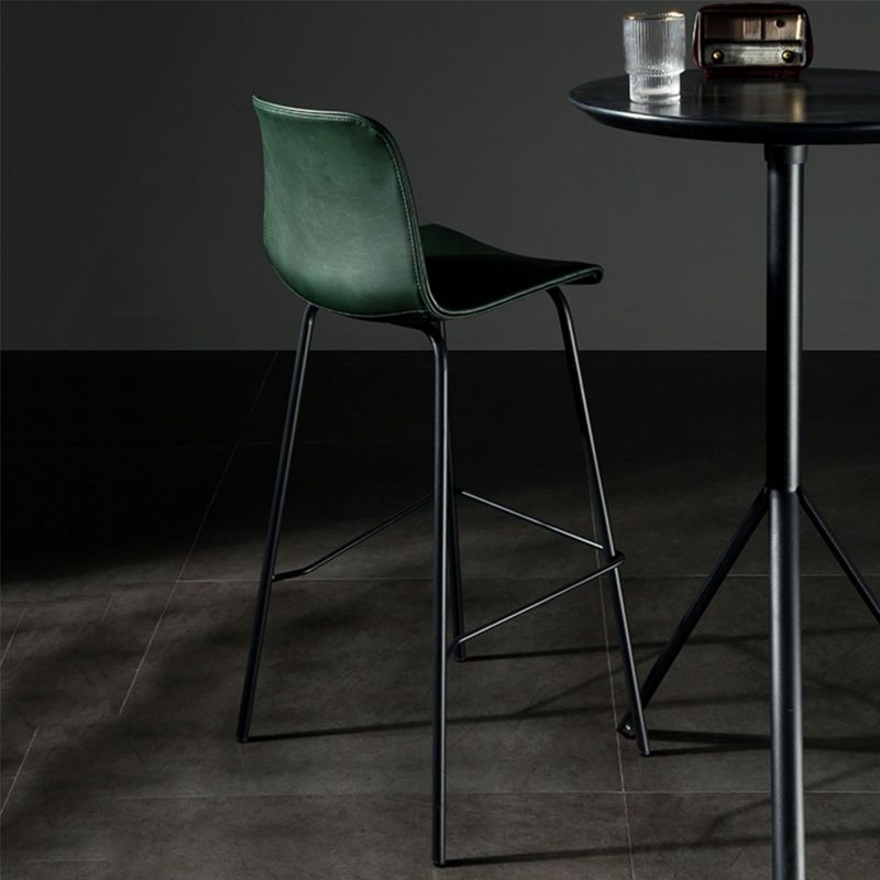 Modern Matte Finish PU Leather Barstool Low Back Restaurant Stool Clearhalo 'Bar Furniture' 'Bar Stools' 'bar_stools' 'furn' 'furn_bar_stools' 'Furniture' 'Kitchen & Dining Furniture' 1200x1200_7ace0aea-15cb-4ba9-8103-f59243ec766d