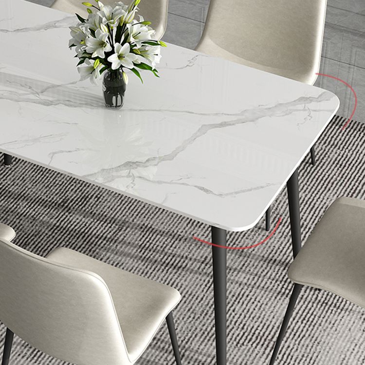 Modern 1/2/5/7 Pieces Dining Set Rectangle Sintered Stone Dining Table Set Clearhalo 'Dining Room Sets' 'Dining Tables & Seating' 'dining_room_set' 'furn' 'furn_dining_room_set' 'Furniture' 'furniture_dining_room_set' 'Kitchen & Dining Furniture' 'kitchen&dining_furn' 'kitchen' 1200x1200_7ace6a54-9815-429e-8207-2c5c9bb95725