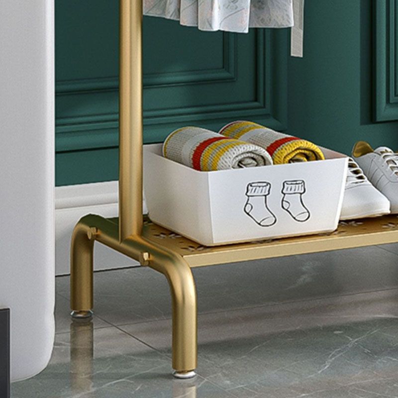 Estante de pelaje de estilo industrial estante de pelaje de pie metálico con estantes