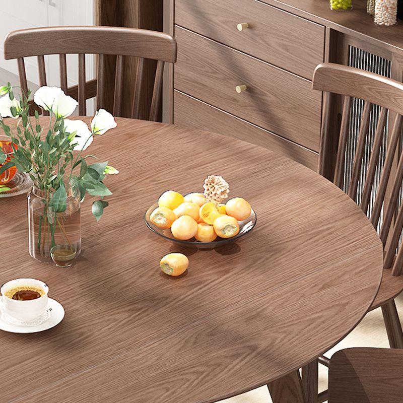 Solid Wood Dining Table Modern Brown 4 Legs Dining Table for Home Use Clearhalo 'Dining Tables & Seating' 'Dining Tables' 'dining_table' 'Furniture' 'furniture_dining_table' 'Kitchen & Dining Furniture' 'kitchen' 'kitchen_dining_table' 1200x1200_7acfbd2f-c701-4539-bd89-cc347913c740