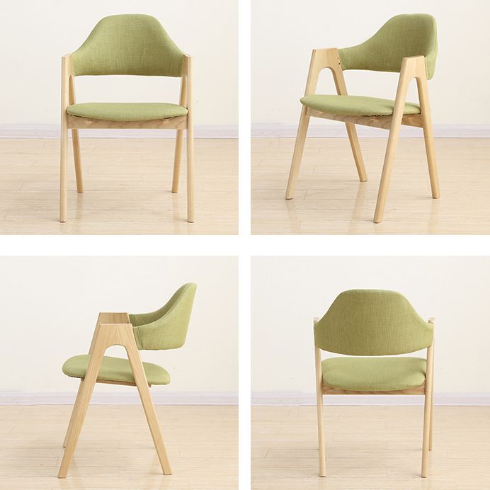 Modern Dining Armchair Upholstered Arm Chairs with Wood Legs (Set of 2) Clearhalo ' kitchen&dining_furn' 'Dining Chairs' 'Dining Tables & Seating' 'dining_chair' 'furn' 'furn_dining_chair' 'Furniture' 'furniture_dining_chair' 'Kitchen & Dining Furniture' 'kitchen' 1200x1200_7ad04629-2b5f-4306-a7e4-5f5bc657b729