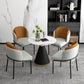 Glam Metal Dinette Table Gesinterde stenen eettafel voor thuisgebruik