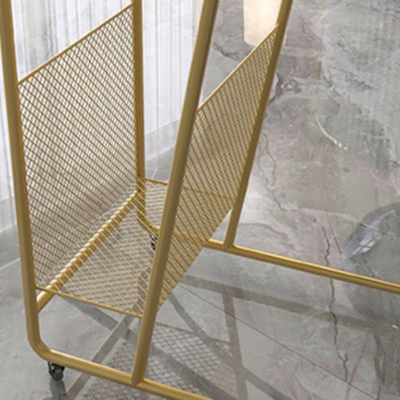 Marble and Metal 23 - Inch Side Table Wheeled Sofa Side Accent Table Clearhalo 'Coffee & Accent Tables' 'End & Side Tables' 'end_side_table' 'end_side_tables' 'furn' 'furn_end_side_tables' 'Furniture' 'furniture_end_side_table' 'Living Room Furniture' 1200x1200_7ad18348-e319-4bc6-b610-7d50b14baf70