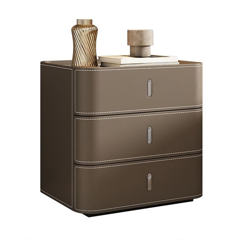 Glam Accent Table Table table de nuit en pierre avec 3 tiroirs