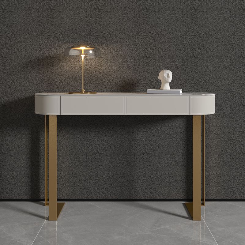 Glam Console Table Stone Console Accent Table for Hall , 16 inch Wide