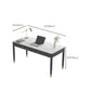 White and Black Writing Desk Rectangular Shaped Office Desk with 1/2 Drawers Clearhalo 'furn' 'furn_office_desk' 'Furniture' 'Office Desks' 'Office Furniture' 'office_desk' 1200x1200_7ad3ea84-c5dc-439e-b727-b311162228e5