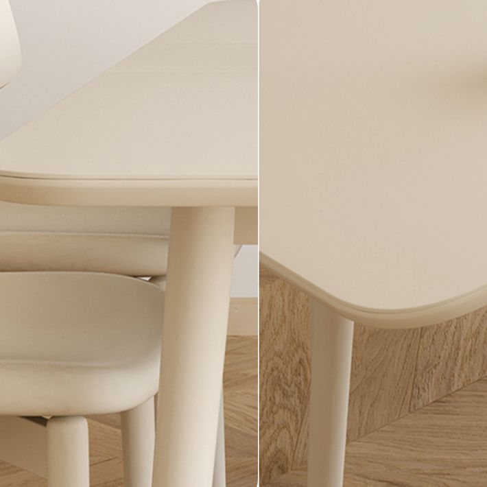 White Rectangle Dining Room Table Modern Dinner Room Kitchen Table Clearhalo 'Dining Tables & Seating' 'Dining Tables' 'dining_table' 'furn' 'furn_dining_table' 'Furniture' 'Kitchen & Dining Furniture' 1200x1200_7ad4dc4d-454b-4fd8-ae76-2f85264991e0