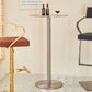 Table de salle à manger ronde en acier inoxydable, table de bar sur pied extérieur-intérieur