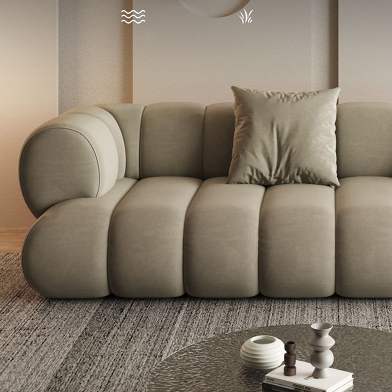 26.37" H Contemporary Green Tuxedo Arm Sewn Pillow Back Sofa Clearhalo 'furn' 'furn_sofas' 'Furniture' 'Living Room Furniture' 'Sofa' 'sofas' 1200x1200_7ad6bae4-cd5a-4252-a213-a248e240509e