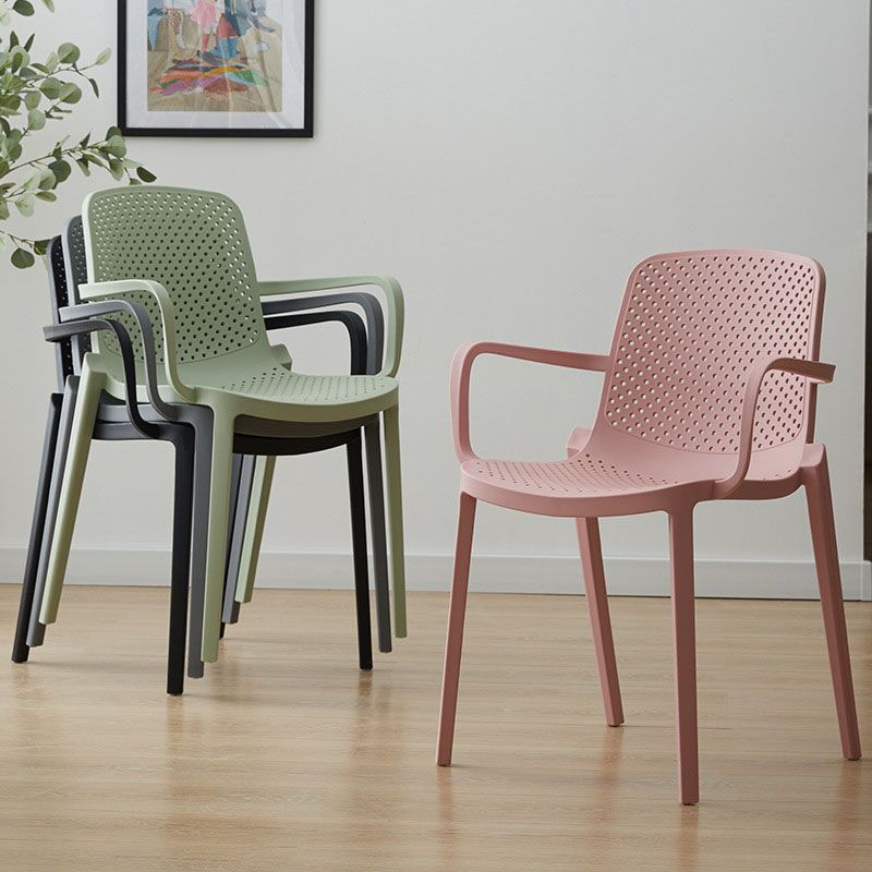 Modern Stackable Chairs Dining Arm Chairs with Plastic Legs for Kitchen Clearhalo ' kitchen&dining_furn' 'Dining Chairs' 'Dining Tables & Seating' 'dining_chair' 'furn' 'furn_dining_chair' 'Furniture' 'furniture_dining_chair' 'Kitchen & Dining Furniture' 'kitchen' 1200x1200_7ad7cab9-d9fd-40ed-ab7d-8bcbb75c6ea7