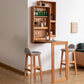 Mesa de comedor de bar contemporánea interior Mesa de bar de madera de cerezo rectangular