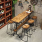 Wood Top Water Pipe Frame Counter Table Industrial 42-inch Height Table for Dinning Room Clearhalo 'Bar Furniture' 'Bar Tables' 'bar_tables' 'furn' 'furn_bar_tables' 'Furniture' 'furniture_bar_tables' 'Kitchen & Dining Furniture' 1200x1200_7add158b-b210-48e3-bb6b-b2d0b97132ea