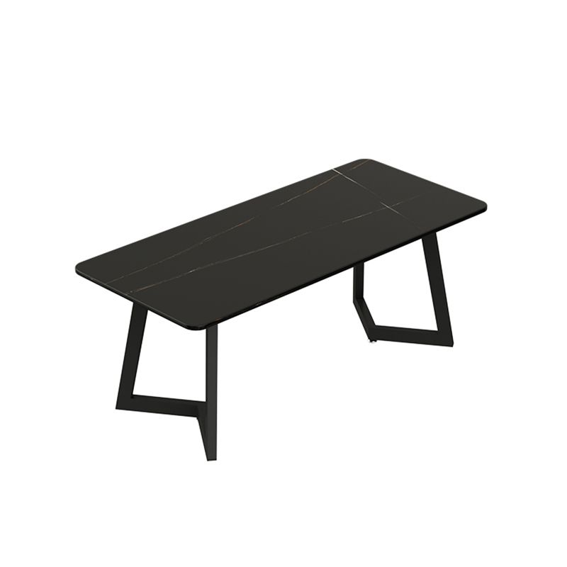 Modern 1/3/7 Pieces Dining Set Rectangle Stone Dining Table for Cafe Clearhalo 'Dining Room Sets' 'Dining Tables & Seating' 'dining_room_set' 'furn' 'furn_dining_room_set' 'Furniture' 'Kitchen & Dining Furniture' 1200x1200_7add3e6a-8a9c-4262-a05d-c0827e211b42
