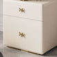 Glam Cream Makeup Vanity Table Dresser With Storage Drawers for Bedroom