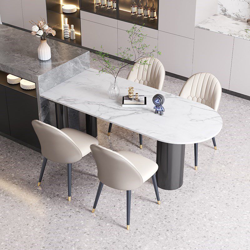 Minimalist Home Table and Chair Set 1/4/5 Pieces Sintered Stone Dining Furniture Clearhalo 'Dining Room Sets' 'Dining Tables & Seating' 'dining_room_set' 'furn' 'furn_dining_room_set' 'Furniture' 'Kitchen & Dining Furniture' 1200x1200_7ae10991-72c6-4455-b6f1-f854bc46abb1