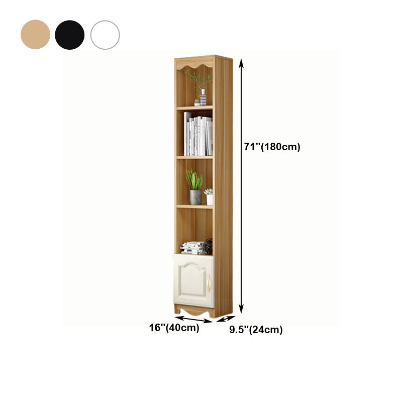 Modern Standard Bookcase Wooden Bookshelf with Rectangle Shelves