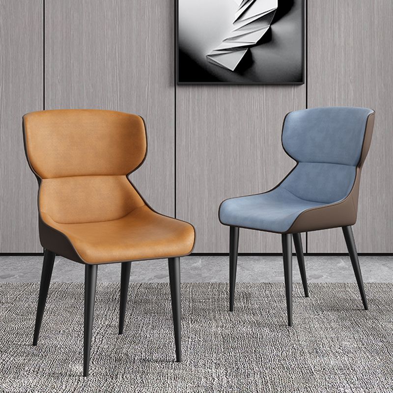 Modern Design Faux Leather Dining Chairs Wingback Parsons Chair Clearhalo 'Dining Chairs' 'Dining Tables & Seating' 'dining_chair' 'furn' 'furn_dining_chair' 'Furniture' 'furniture_dining_chair' 'Kitchen & Dining Furniture' 1200x1200_7ae49f1e-db78-40a6-9f71-3dd8402c4d35