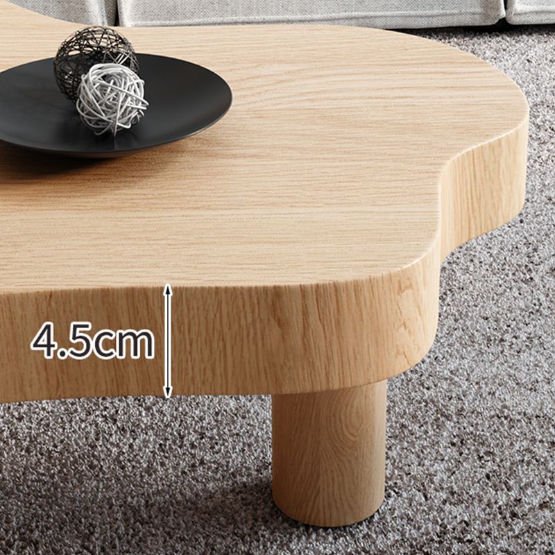 Nordic Geometric Wooden Coffee Table 3 Legs Cocktail Table - 15.75" H