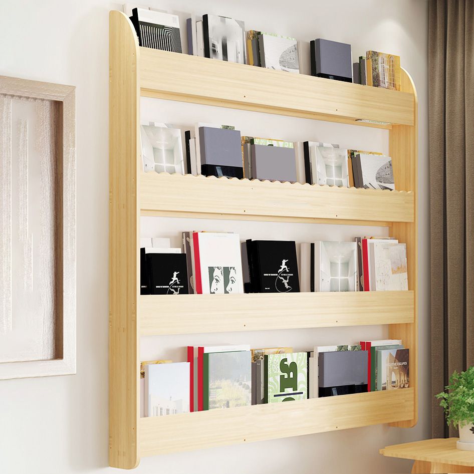 Contemporary Style Bookshelf Solid Wood Wall Mounted Bookcase for Home Office Clearhalo 'Bookcases' 'furn' 'furn_bookcases' 'Furniture' 'furniture_bookcases' 'kitchen' 'kitchen_bookcases' 'Living Room Furniture' 'Office Furniture' 1200x1200_7ae70bbc-e3cb-4b17-b2c2-252c49b04956