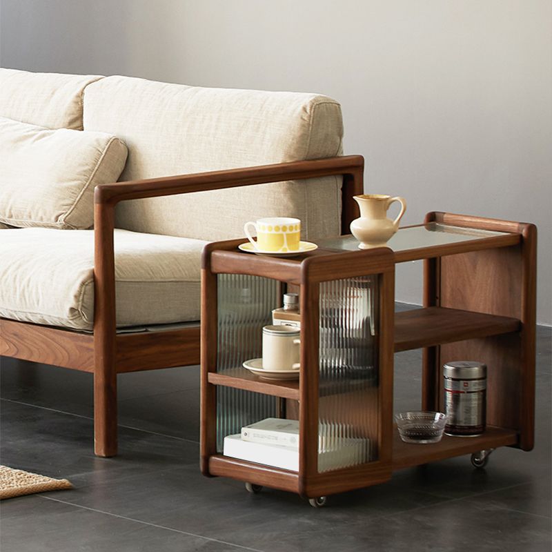 Table d'appoint contemporaine 11.8 "de large table d'accent en bois massif