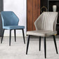 Faux Leather Dining Chairs Upholstered Chairs with Metal Legs