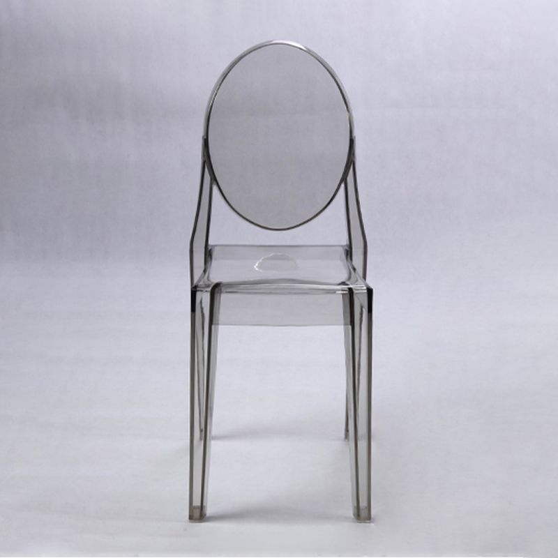Nordic Open Back Side Chair Plastic Indoor Armless Chair for Dining Room Bedroom
