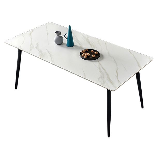 Contemporary Rectangle 4-foot Home Furniture Stone Dining Room Collection Clearhalo ' dining_table' 'Dining Tables & Seating' 'Dining Tables' 'furn' 'furn_dining_table' 'Furniture' 'furniture_dining_table' 'Kitchen & Dining Furniture' 'kitchen&dining_furn' 'kitchen' 'kitchen_dining_table' 1200x1200_7aec7544-de30-41d2-91ee-618a4b7ef33d