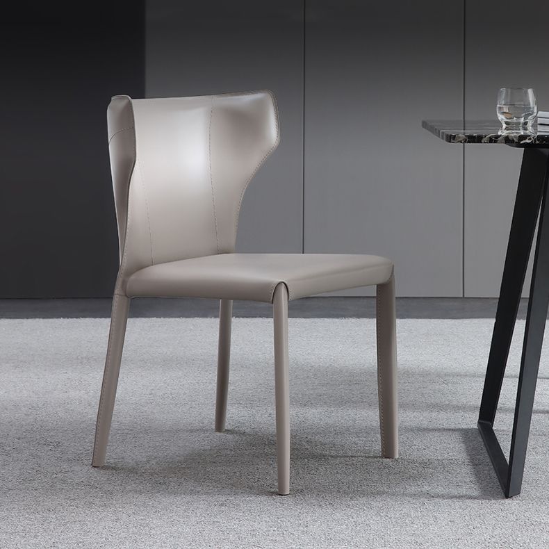 Designer Style Saddle Leather Home Side Chair Matte Finish Wingback Dining Chair (Set of 2) Clearhalo ' kitchen&dining_furn' 'Dining Chairs' 'Dining Tables & Seating' 'dining_chair' 'furn' 'furn_dining_chair' 'Furniture' 'furniture_dining_chair' 'Kitchen & Dining Furniture' 'kitchen' 1200x1200_7aecdfa0-2a1b-453a-aa6c-f2ba20135582