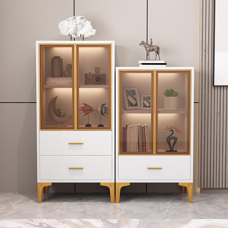 Glam Style Server Engineered Wood Sideboard with Door for Home Use Clearhalo 'buffet_sideboard' 'Buffets & Sideboards' 'furn' 'furn_buffet_sideboard' 'Furniture' 'Kitchen & Dining Furniture' 1200x1200_7aeceb7c-557b-40ed-ac14-d9f5e543f68c