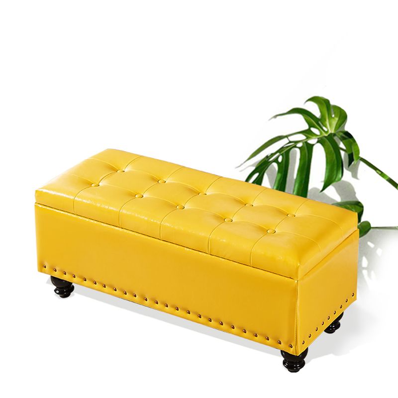 15.7" W Cushioned Seating Bench Mid-Century Modern Upholstered Bench Clearhalo 'Benches' 'Chairs & Seating' 'furn' 'furn_benches' 'Furniture' 'Living Room Furniture' 1200x1200_7af034b9-bfd9-4683-a8a7-78d632e753b4