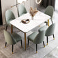 Rectangle Traditional Luxury Dining Table White Sintered Stone Table with 4 Gold Legs Clearhalo ' dining_table' 'Dining Tables & Seating' 'Dining Tables' 'furn' 'furn_dining_table' 'Furniture' 'furniture_dining_table' 'Kitchen & Dining Furniture' 'kitchen&dining_furn' 'kitchen' 'kitchen_dining_table' 1200x1200_7af07f4a-8660-40b0-8786-b5bdcb2d7b62