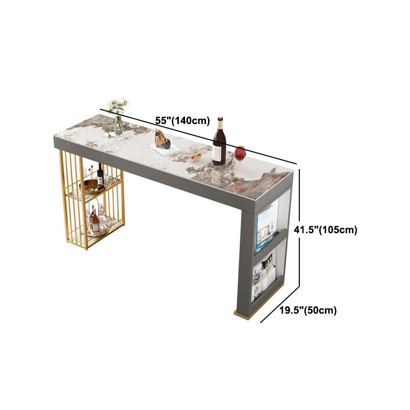 Indoor Modern Counter Height Set Stone Top Storage 1/2/3 Pieces Pub Dining Set Clearhalo 'Bar Furniture' 'furn' 'furn_home_bar_bar_sets' 'Furniture' 'Home Bars & Bar Sets' 'home_bar_bar_sets' 'Kitchen & Dining Furniture' 1200x1200_7af17cb1-04fc-4ba1-a009-f00533e1148b