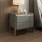 Modern Stone Top Night Stand de 19.68 "Alto 2 - Cajón Nightsand