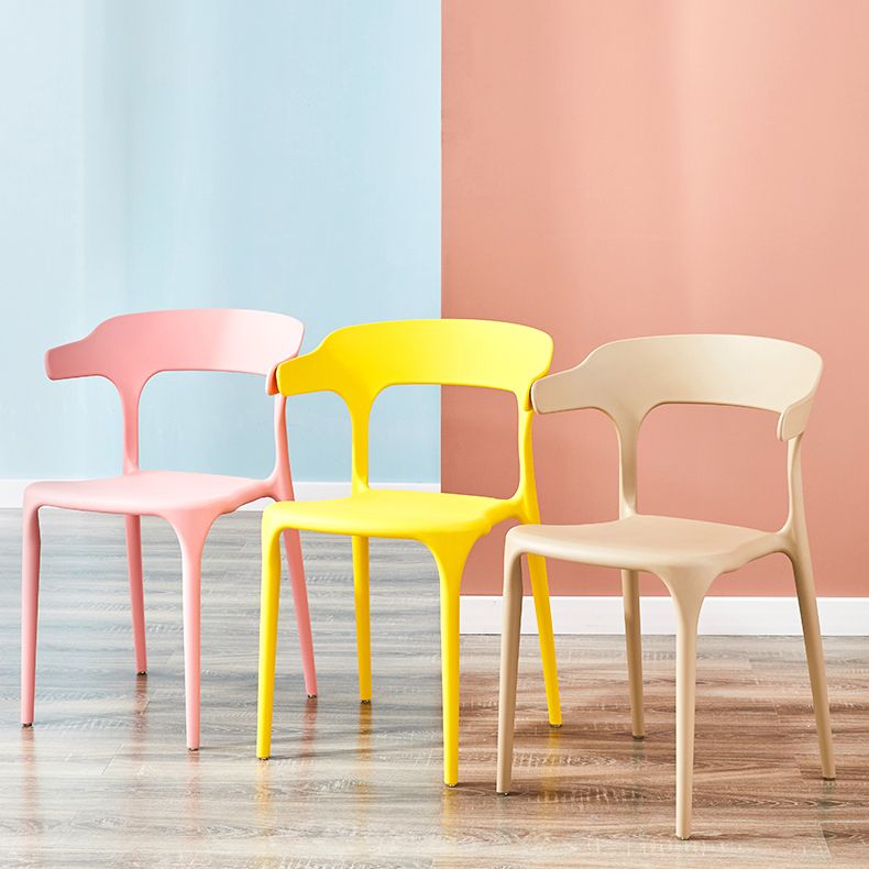 Home Modern Side Chair Stackable Open Back Plastic Dining Room Chair Set Clearhalo ' kitchen&dining_furn' 'Dining Chairs' 'Dining Tables & Seating' 'dining_chair' 'furn' 'furn_dining_chair' 'Furniture' 'furniture_dining_chair' 'Kitchen & Dining Furniture' 'kitchen' 1200x1200_7af3011b-a3fa-4b4d-abd4-e093a26b5cc6