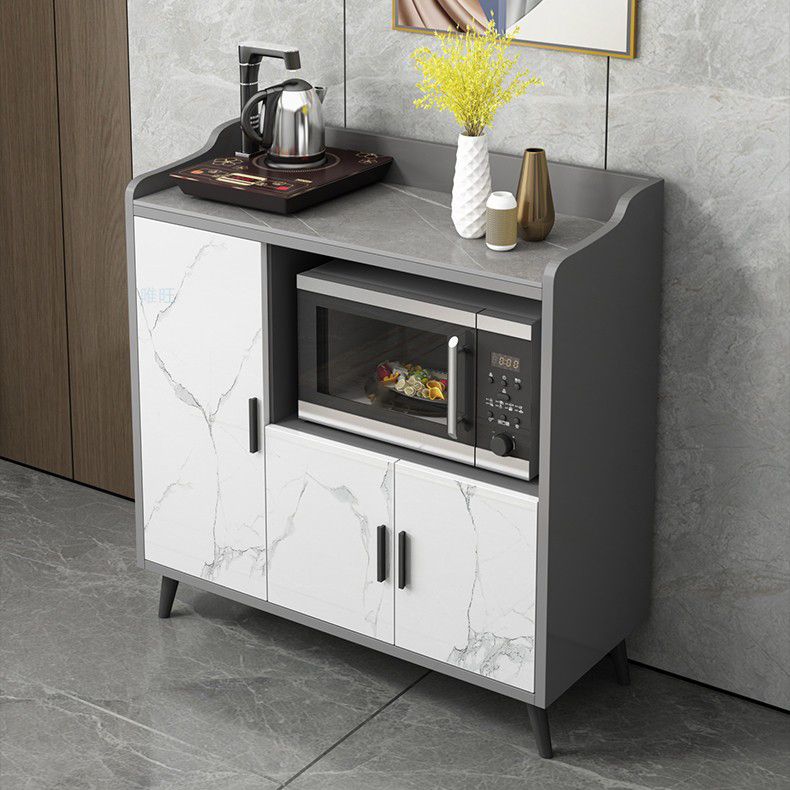 Modern Style Stone Buffet Sideboard Dining Room 38.5"H Buffet Server Clearhalo 'buffet_sideboard' 'Buffets & Sideboards' 'furn' 'furn_buffet_sideboard' 'Furniture' 'Kitchen & Dining Furniture' 1200x1200_7af3a1be-c1d3-4929-94b2-65ad45e8ecea