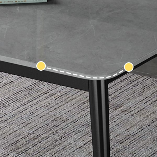 Set di tavoli da pranzo in ferro moderno 1/2/3/5/7 pezzi Dinette Set con top in pietra sinterizzata